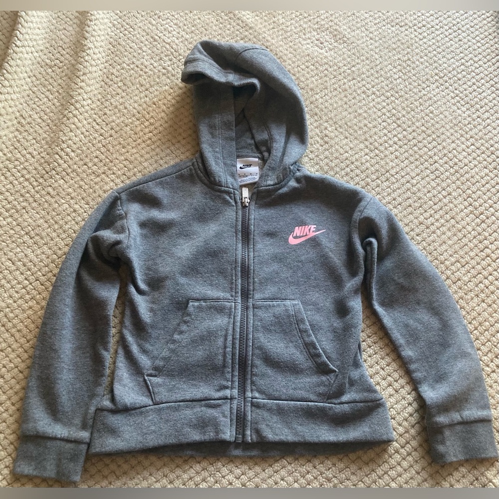 Nike Girl’s Zip-Up Gray Hoodie